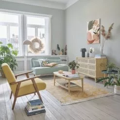 Maisons Du Monde Lampes à Poser Lampe En Métal émaillé Bleu Et Cerclage En Métal Doré -Luminaires Soldes lampe en metal emaille bleu et cerclage en metal dore 1000 10 20 210555 3