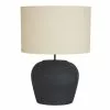 Maisons Du Monde Lampes à Poser Lampe En Métal Noir Et Abat-jour En Lin H69