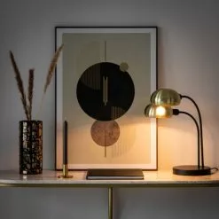 Maisons Du Monde Lampes à Poser Lampe En Métal Noir Et Doré -Luminaires Soldes lampe en metal noir et dore 1000 12 18 223919 4