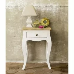 Maisons Du Monde Lampes à Poser Lampe En Paulownia Et Abat-jour Coloris Lin -Luminaires Soldes lampe en paulownia et abat jour coloris lin 1000 6 14 153108 6