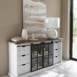 Maisons Du Monde Lampes à Poser Lampe En Rotin Tressé Et Abat-jour En Coton Blanc -Luminaires Soldes lampe en rotin tresse et abat jour en coton blanc 1000 11 24 221793 2