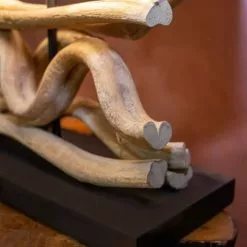 Pirouette Paris Lampes à Poser Lampe En Teck Avec Abat-jour Blanc -Luminaires Soldes lampe en teck avec abat jour blanc 3