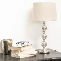 Maisons Du Monde Lampes à Poser Lampe En Verre Avec Abat-jour Beige -Luminaires Soldes lampe en verre avec abat jour beige 1000 2 2 144978 4