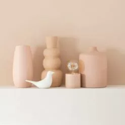 Maisons Du Monde Guirlandes Et Décorations Lumineuses Lampe Globe En Verre Et Argile Rose H16 -Luminaires Soldes lampe globe en verre et argile rose h16 1000 5 34 210159 2