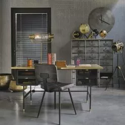 Maisons Du Monde Lampes à Poser Lampe Indus En Métal Doré Effet Vieilli -Luminaires Soldes lampe indus en metal dore effet vieilli 1000 13 0 202704 4