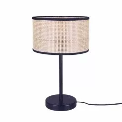 LUMISKY Lampes à Poser Lampe Intérieur Fibre Naturelle Beige H42CM