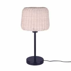 LUMISKY Lampes à Poser Lampe Intérieur Rotin Beige H44CM