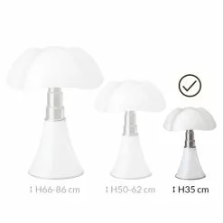 Martinelli Luce Lampes à Poser Lampe LED Blanche Avec Variateur H35cm -Luminaires Soldes lampe led blanche avec variateur h35cm 4