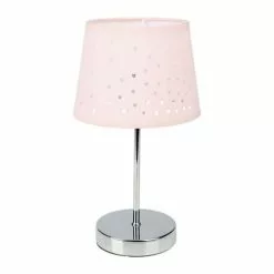 Decoratie Lampes à Poser Lampe Métal Abat-jour Ajouré Cœur Rose