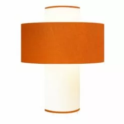 Abat-jours Lampes à Poser Lampe Chocolat D 35cm -Luminaires Soldes lampe orange d 35 cm 3