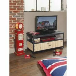 Maisons Du Monde Lampes à Poser Lampe Range CD Rouge H95 ROUTE 66 -Luminaires Soldes lampe range cd rouge h95 route 66 1000 14 12 122397 3