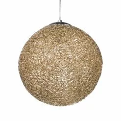 Beliani Suspensions Lampe Ronde Doré -Luminaires Soldes lampe ronde dore 3