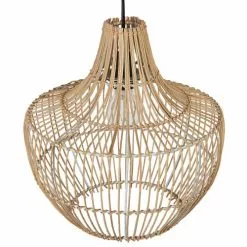 Beliani Suspensions Lampe Suspendue En Rotin Naturel -Luminaires Soldes lampe suspendue en rotin naturel 2