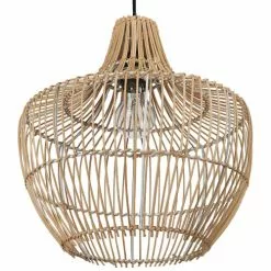 Beliani Suspensions Lampe Suspendue En Rotin Naturel -Luminaires Soldes lampe suspendue en rotin naturel 3