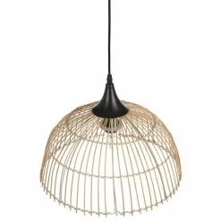 Beliani Suspensions Lampe Suspendue En Rotin Naturel -Luminaires Soldes lampe suspendue en rotin naturel 8
