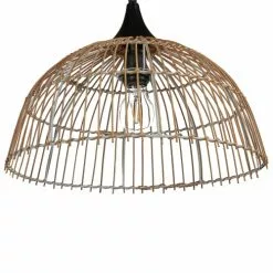 Beliani Suspensions Lampe Suspendue En Rotin Naturel -Luminaires Soldes lampe suspendue en rotin naturel 9
