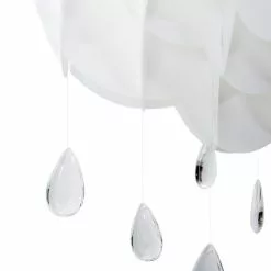 Beliani Suspensions Lampe Suspension Blanche -Luminaires Soldes lampe suspension blanche 2