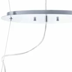 Beliani Suspensions Lampe Suspension Chromé Et Cristal -Luminaires Soldes lampe suspension chrome et cristal 4