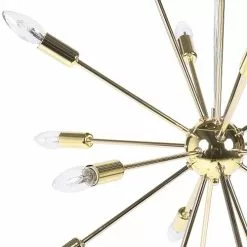 Beliani Suspensions Lampe Suspension Dorée -Luminaires Soldes lampe suspension doree 2