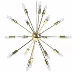 Beliani Suspensions Lampe Suspension Dorée