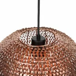 Beliani Suspensions Lampe Suspension En Métal Cuivré -Luminaires Soldes lampe suspension en metal cuivre 10
