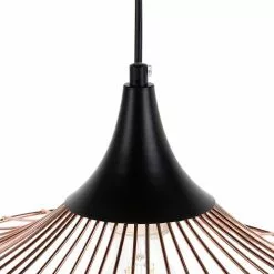 Beliani Suspensions Lampe Suspension En Métal Cuivré -Luminaires Soldes lampe suspension en metal cuivre 5