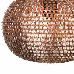 Beliani Suspensions Lampe Suspension En Métal Cuivré -Luminaires Soldes lampe suspension en metal cuivre 8