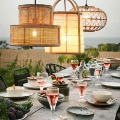 Madam Stoltz Suspensions Lampe Suspension En Rotin -Luminaires Soldes lampe suspension en rotin 3