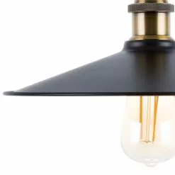 Beliani Suspensions Lampe Suspension Noir Et Doré -Luminaires Soldes lampe suspension noir et dore 4