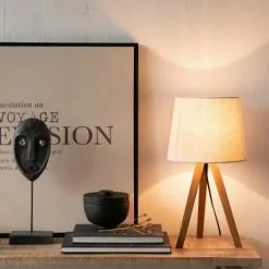 Maisons Du Monde Lampes à Poser Lampe Trépied Marron Et Abat-jour écru -Luminaires Soldes lampe trepied marron et abat jour ecru 1000 10 7 211116 3