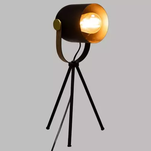 Home Maison Lampes à Poser Lampe Trépied Noir H45cm 2 Home Maison Lampes à Poser Lampe Trépied Noir H45cm – Image 2