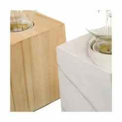 Wadiga Lampes à Poser Lampes Bois Et Marbre - Lot De 2 -Luminaires Soldes lampes bois et marbre lot de 2 3