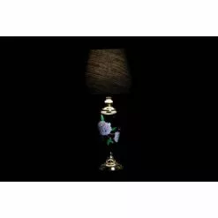 Wadiga Lampes à Poser Lampes En Grès Noir Et Doré Fleurs 28x28x50cm - Lot De 2 -Luminaires Soldes lampes en gres noir et dore fleurs 28x28x50cm lot de 2 3