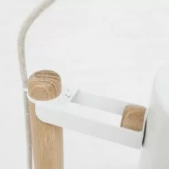 DIZY Design Lampadaires Luminaire à Poser Chêne Et Métal Blanc -Luminaires Soldes luminaire a poser chene et metal blanc 3