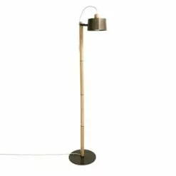 DIZY Design Lampadaires Luminaire à Poser Chêne Et Métal Noir -Luminaires Soldes luminaire a poser chene et metal vernis brut 2
