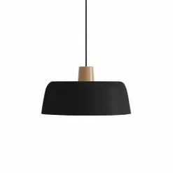 Potiron Paris Suspensions Luminaire Suspension En Métal Noir Et Bois -Luminaires Soldes luminaire suspension en metal noir et bois 1