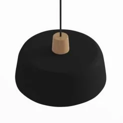 Potiron Paris Suspensions Luminaire Suspension En Métal Noir Et Bois -Luminaires Soldes luminaire suspension en metal noir et bois 2