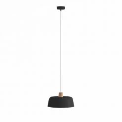 Potiron Paris Suspensions Luminaire Suspension En Métal Noir Et Bois