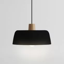 Potiron Paris Suspensions Luminaire Suspension En Métal Noir Et Bois -Luminaires Soldes luminaire suspension en metal noir et bois 3