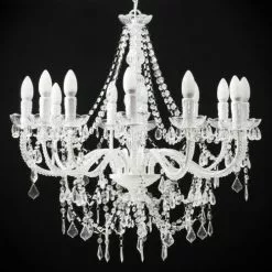 Maisons Du Monde Lustres Lustre à Pampilles En Métal Blanc D75 8 Maisons Du Monde Lustres Lustre à Pampilles En Métal Blanc D75 -Luminaires Soldes lustre a pampilles en metal blanc d75 1000 10 10 117803 14