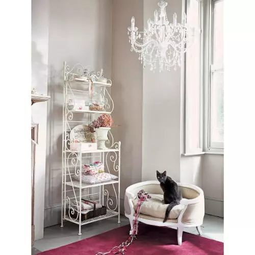 Maisons Du Monde Lustres Lustre à Pampilles En Métal Blanc D75 6 Maisons Du Monde Lustres Lustre à Pampilles En Métal Blanc D75 – Image 6