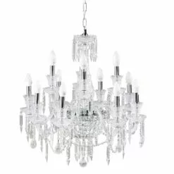 Maisons Du Monde Lustres Lustre à Pampilles En Métal Chromé