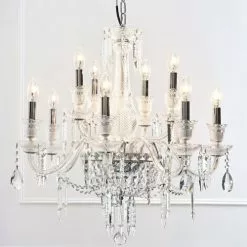 Maisons Du Monde Lustres Lustre à Pampilles En Métal Chromé -Luminaires Soldes lustre a pampilles en metal chrome 1000 5 0 177366 7