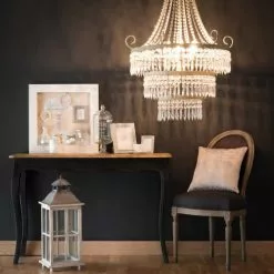 Maisons Du Monde Lustres Lustre à Pampilles En Métal Gris -Luminaires Soldes lustre a pampilles en metal gris 1000 11 8 154660 12