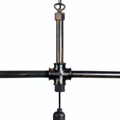 Tosel Lustres Lustre Acier Noir -Luminaires Soldes lustre acier noir 9