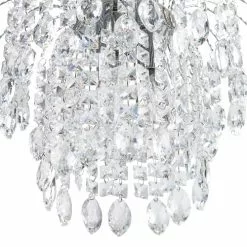 Beliani Lustres Lustre Argenté -Luminaires Soldes lustre argente 3