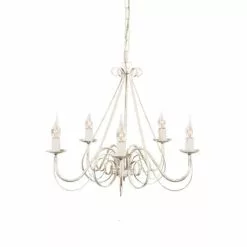 QAZQA Lustres Lustre En Acier Blanc