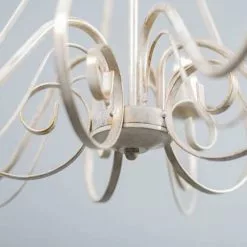 QAZQA Lustres Lustre En Acier Blanc -Luminaires Soldes lustre en acier blanc 4