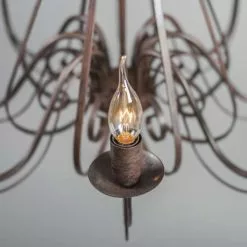 QAZQA Lustres Lustre En Acier Brun Rouille -Luminaires Soldes lustre en acier brun rouille 4