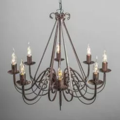 QAZQA Lustres Lustre En Acier Brun Rouille -Luminaires Soldes lustre en acier brun rouille 5